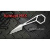 Couteau de Cou Karambit Kansept HEX Light Stonewashed Lame Acier 14C28N Etui Kydex KG0001A1 - Livraison Gratuite