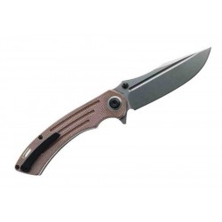 Couteau Kansept Pretatout Brown Manche Micarta Lame Acier 154CM IKBS Linerlock Clip KT1032A3 - Livraison Gratuite