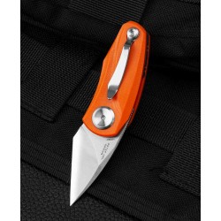 Couteau Bestech Tulip Orange Lame Tanto Acier 14C28N Manche G10 IKBS Linerlock Clip BTKG38C - Livraison Gratuite