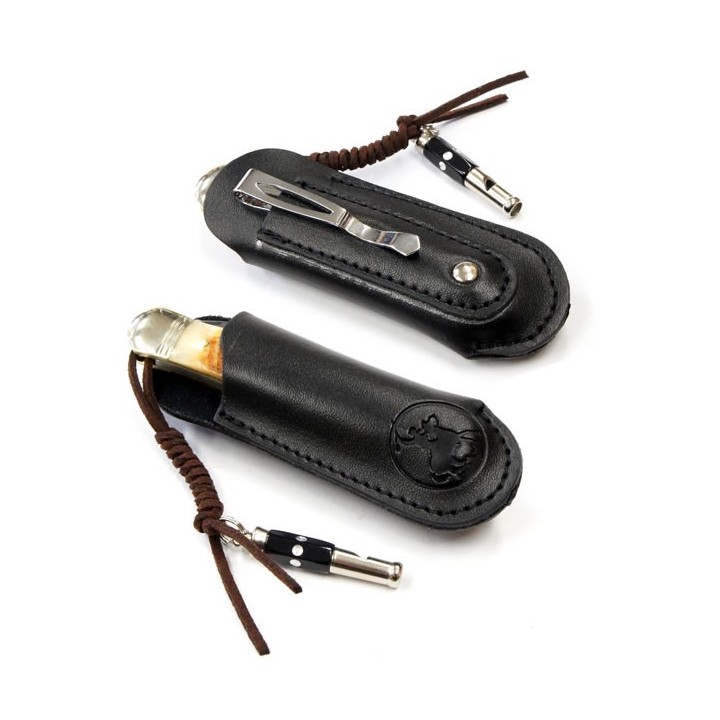 Couteau Rough Rider Dog Bone Muskrat 2 Lames Manche Os + Sifflet Ultrason RR1185 - Livraison Gratuite