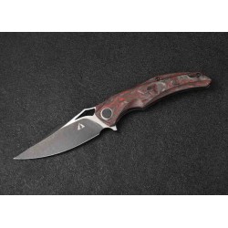 Couteau CMB Made Knives Prowler Titane/FCarbon Lame Acier M390 IKBS Framelock Clip CMB02R - Livraison Gratuite