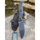 Couteau TOPS Silent Hero 4 Lame Acier Carbone 1095 Manche Micarta Etui Kydex Made USA TPHER0401 - Livraison Gratuite