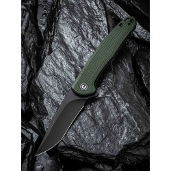 Couteau CIVIVI Mini Sandbar Green Lame Acier Nitro-V Black Manche Micarta IKBS Linerlock Clip CIVC200113 - Livraison Gratuite