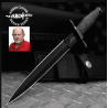 Dague Hibben Black Shadow Lame Acier Inox Manche Chainette Etui Cuir GH0441B - Livraison Gratuite