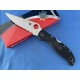 Couteau Spyderco Stretch 2 XL Serrated Lame Acier VG-10 Manche FRN Lockback Made In Japan SC258SBK - Livraison Gratuite