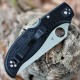 Couteau Spyderco Stretch 2 XL Serrated Lame Acier VG-10 Manche FRN Lockback Made In Japan SC258SBK - Livraison Gratuite
