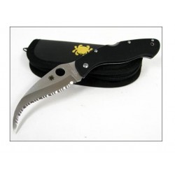 Couteau SPYDERCO Black G-10 Civilian SERRATED SC12GS