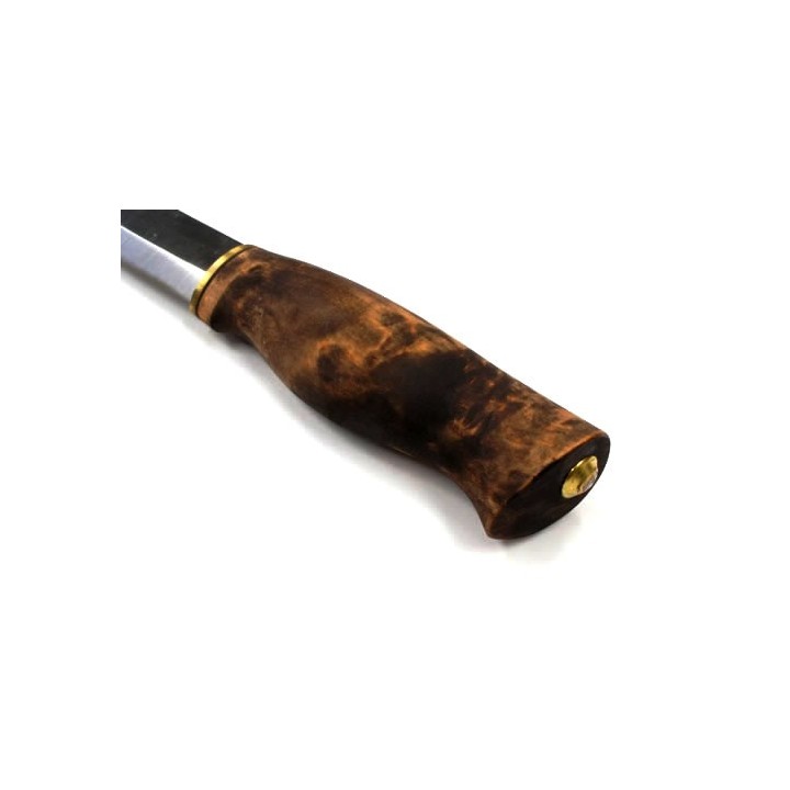 Couteau Bushcraft Kellam Slasher Acier Carbone Manche Bouleau Etui cuir Made In Finlande KLWP7 - Livraison Gratuite