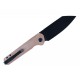 Couteau Kansept Bulldozer Brown Manche Micarta Lame Acier D2 IKBS Linerlock Clip KT1028A1 - Livraison Gratuite