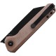 Couteau Kansept Bulldozer Brown Manche Micarta Lame Acier D2 IKBS Linerlock Clip KT1028A1 - Livraison Gratuite
