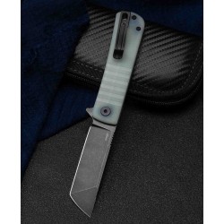 Couteau Bestech Titan Jade D2 Lame Tanto Acier D2 Manche G10 IKBS Linerlock Clip BTKG49A4 - Livraison Gratuite