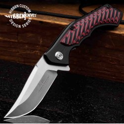 Couteau Hibben Whirlwind Red Lame Acier 7Cr17 Manche G10/6061 IKBS Linerlock Clip GH5115 - Livraison Gratuite