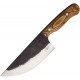 Couteau de Chasse Cuisine BenJahmin Knives Camp Cleaver Lame Acier Carbone 1055 Etui Cuir BKA029 - Livraison Gratuite