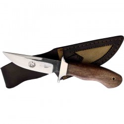 Couteau Brut De Forge BenJahmin Knives Lame Carbone 1075 Manche Bois Etui Cuir BKA032 - Livraison Gratuite