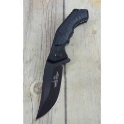 Couteau Hibben Whirlwind Black Lame Acier 7Cr17 Manche G10/6061 IKBS Linerlock Clip GH5114 - Livraison Gratuite