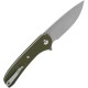 Couteau Ferrum Forge Gent 2.0 Green Lame Acier 9Cr13MoV Manche G10 IKBS Linerlock Clip FF009G - Livraison Gratuite