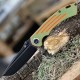 Couteau Kansept Pretatout Green/Orange Manche G10 Lame Acier 154CM IKBS Linerlock Clip KT1032T2 - Livraison Gratuite