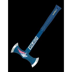 Hache Tomahawk Estwing Black Eagle Double Bit Axe Lame Forgée Etui Nylon Bleu Made In USA ESE6DBA - Livraison Gratuite