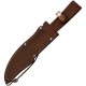 Couteau Bowie Marbles Stacked Leather Lame Acier Inox Manche & Etui Cuir MR621 - Livraison Gratuite