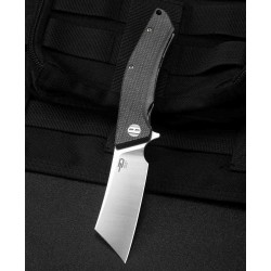 Couteau Bestech Cubis Black Manche Micarta Lame Acier D2 IKBS Linerlock Clip BTKG42A - Livraison Gratuite