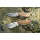 Couteau Real Steel Furrier Skinner Lame Acier N690 Manche Olive Wood Etui Cuir RS3611W - Livraison Gratuite