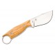Couteau Real Steel Furrier Skinner Lame Acier N690 Manche Olive Wood Etui Cuir RS3611W - Livraison Gratuite