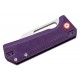 Couteau CJRB Ruffian Purple Lame Acier AR-RPM9 Satin Manche G10 IKBS Linerlock Clip J1924VT - Livraison Gratuite