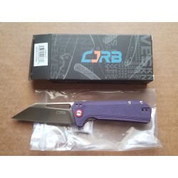 Couteau CJRB Ruffian Purple Lame Acier AR-RPM9 Satin Manche G10 IKBS Linerlock Clip J1924VT - Livraison Gratuite