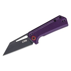 Couteau CJRB Ruffian Purple Lame Acier AR-RPM9 Black Manche G10 IKBS Linerlock Clip J1924BVT - Livraison Gratuite