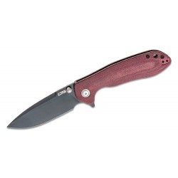 Couteau CJRB Scoria Burgundy Lame Acier AR-RPM9 Manche Micarta IKBS J1920BDRC - Livraison Gratuite