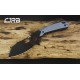 Couteau CJRB Caldera Blue&Black Lame Acier AR-RPM9 Cleaver Manche G10 IKBS J1923BBU - Livraison Gratuite
