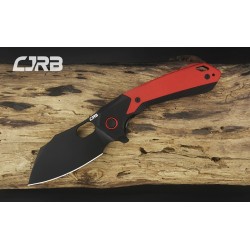 Couteau CJRB Caldera Red&Black Lame Acier AR-RPM9 Cleaver Manche G10 IKBS J1923BRE - Livraison Gratuite
