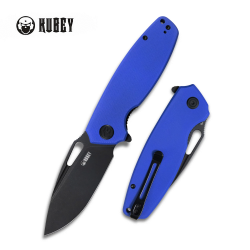 Couteau Kubey Tityus Blue Lame Acier D2 Dark Stonewash Manche G10 IKBS Linerlock Clip KUB322I - Livraison Gratuite