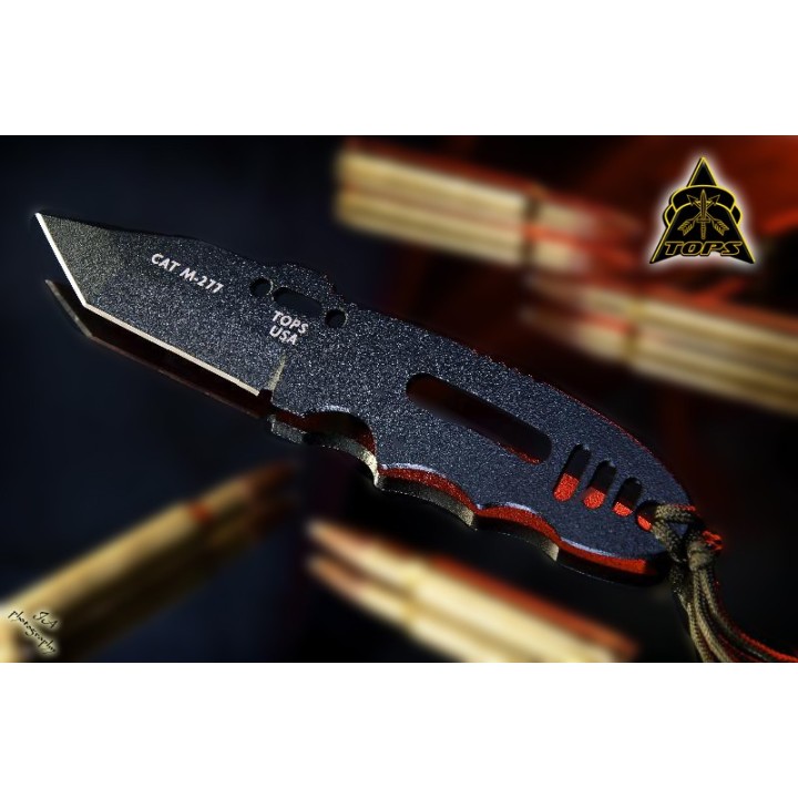 Couteau Tops Covert Anti-Terrorism Lame Acier Carbone 1095 Tops Knives Made In USA TP202 - Livraison Gratuite