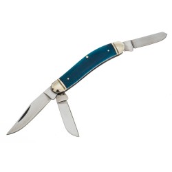 Couteau Cold Steel Gentlemen's Stockman Blue 3 Lames Acier 8Cr13MoV Manche Os CSFLGSTKMB - Livraison Gratuite