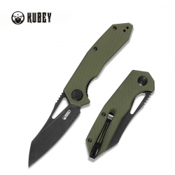 Couteau Kubey Vagrant OD Green Lame Acier AUS-10 Manche G10 Linerlock CLip IKBS KUB291E - Livraison Gratuite