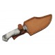Couteau Bowie Damas 256 Couches Texas Rattler Manche Façon Snake Etui Cuir DM1321 - Livraison Gratuite