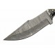 Couteau Bowie Damas 256 Couches Texas Rattler Manche Façon Snake Etui Cuir DM1321 - Livraison Gratuite