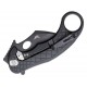 Couteau Karambit LionSteel L.E.One Black Lame Acier CPM-MagnaCut Black Manche Alu Clip Italy LSTLE1ABB - Livraison Gratuite