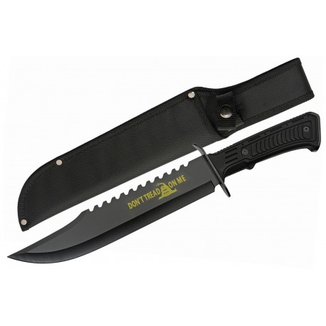 Couteau de Chasseur De Serpents Bowie Tactical Lame Acier 420 Manche Abs Etui Nylon CN211559YB - Livraison Gratuite