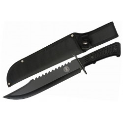 Couteau Bowie 2nd Amendment Tactical Lame Acier 420 Manche Abs Etui Nylon CN211559SA - Livraison Gratuite