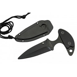 Lot de 3 Couteau de Cou Push Dagger Lame Acier Inox Manche G10 Etui Plastique CN211550x3 - Livraison Gratuite