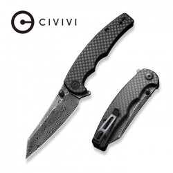 Couteau CIVIVI P87 Damas Manche G10/Carbon Fiber Lame Tanto Reverse Damas IKBS Linerlock CLip CIVC21043DS1 - Livraison Gratuite