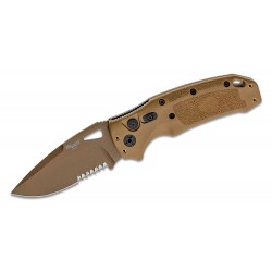 Couteau Automatique SIG Sauer K320A M17 Coyote Lame Acier S30V Manche Tan Polymère Clip USA SIG36333 - Livraison Gratuite