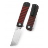 Couteau Bestech Titan Black/Red Manche G10/FCarbone Lame Acier 154CM IKBS Linerlock Clip Titane BTKL04D - Livraison Gratuite