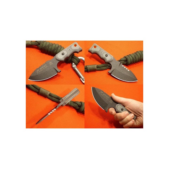 Couteau De Survie Tops SurvTac 5 Acier Carbone 1095 Manche Micarta Tops Knives Made In USA TPM1MGT01 - Livraison Gratuite