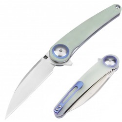 Couteau ArtisanCutlery Cazador Jade Lame Acier AR-RPM9 Satin Manche G10 IKBS Linerlock Clip ATZ1848PNTG - Livraison Gratuite