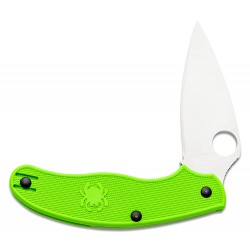 Couteau Spyderco UK Penknife Salt Green Lame Acier LC200N Manche FRN Slip Joint Clip Made USA SC94PGR - Livraison Gratuite