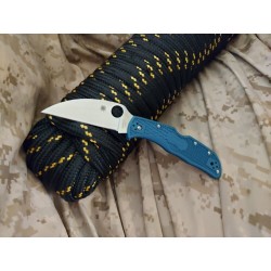 Couteau Spyderco Endela Lightweight K390 Lame Acier K390 Manche FRN Bleu Locback Japan SC243FPWK390 - Livraison Gratuite