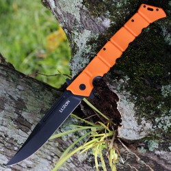 Couteau Cold Steel Large Luzon Orange Lame Acier 8Cr13MoV Manche GFN Linerlock Clip CS20NQXORBK - Livraison Gratuite